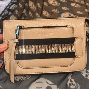 Mini handbag or crossbody bag. Pale highsheen grey